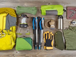 camping-equipment-laid-out